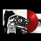 „American Man“. Schwarz-weiße Illustration einer Person mit Kapuze und Sonnenbrille, Schallplatte in Rot.