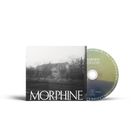 Cover mit Text "MORPHINE", daneben CD mit "MORPHINE COCOON" und Titeln. Schwarz-weißes Foto mit Landschaft und Gesicht.