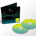 CDs "Pixies Live in Newport", gelber und grüner Farbverlauf. Schwarzes Cover zeigt Brücke und Titel.