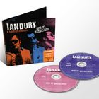 "Ian Dury & The Blockheads Live in London 1980." Zwei CDs und ein Cover mit stilisiertem Bild von Ian Dury.