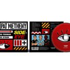 Texte: "PAT METHENY", "SIDE-EYE", "CHRIS FISHMAN", "JOE DYSON". Stilisierte Illustrationen, CD mit Auge-Motiv.