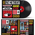 "Pat Metheny", "Chris Fishman", "Joe Dyson", "Side-Eye". Bunte Illustrationen mit geometrischen Formen und Gesichtern.