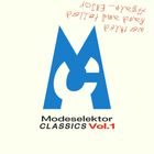 Mode selektor CLASSICS Vol.1 steht unter einem stilisierten blauen Logo aus den Buchstaben M und C.