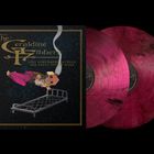 Text: "The Geraldine Fibbers – Lost Somewhere Between the Earth and My Home." Illustration einer Figur mit Hauskopf über Bett.