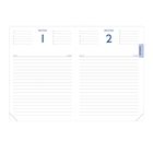 Montag, 1 und Dienstag, 2, in großen Zahlen. Links und rechts Linien für Notizen. September am Rand.