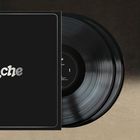 Schwarzes Plattencover mit silbernem Text "che", dahinter sieht man teilweise eine schwarze Vinyl-Schallplatte.