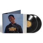 "CHASSOL FUNNY HOW?" in weißer Schrift über einem Porträt eines jungen Mannes im Albumcover. Zwei Schallplatten sind sichtbar.