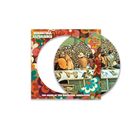 "Woodstock Experience. The Sound of the Woodstock Generation." Buntes Design mit Blumentexturen.