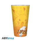 #025, gelber Hintergrund mit Pikachu-Illustration und Blitzsymbolen. Logo: "ABYSTYLE".
