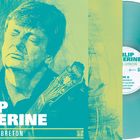 Text: "Philip Catherine in Capbreton" und Jazz-Klassiker. Illustration eines nachdenklichen Mannes mit Gitarre in Türkis.