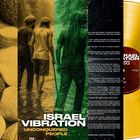 "Classic Reggae", "Israel Vibration", "Unconquered People". Links: gelbe Vinylplatte. Bild: Drei Personen von hinten.