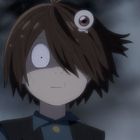 Keine Texte. Ein animierter Junge mit braunem Haar, einem besorgten Ausdruck und einem Auge, das auf seinem Kopf sitzt.