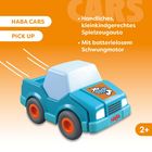 "HABA CARS", "PICK UP", Spielzeugauto, batterieloser Schwungmotor, blau mit weißen und orangen Details, ab 2 Jahren.