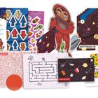 "Neue Mission! Commander Mars meldet sich." Verschiedene bunte Karten, ein rotes Astronautenmaskottchen.