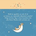 "1. Weißt du eigentlich, wie sehr ich dir von Herzen eine zauberhafte Adventszeit wünsche? Illustration: Hase auf Mondsichel."
