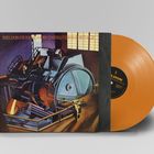 Text: "Heldon: Un Rêve Sans Conséquence Spéciale".  
Illustration: Industriemaschine im futuristischen Stil.  
Vinyl: Orangefarben.