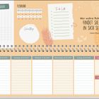 Habit-Tracker, Februar-Kalender, To-do-Liste und Zitat "Wer wahre Ruhe sucht, findet sie nur in sich selbst."