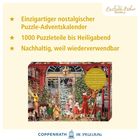 Einzigartiger nostalgischer Puzzle-Adventskalender: 1000 Puzzleteile, nachhaltig und wiederverwendbar.