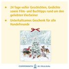 24 Tage voller Geschichten, Gedichte, Film- und Buchtipps für Hunde-Fans. Bild: Hunde um einen Weihnachtsbaum im Schnee.