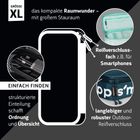 Größe XL, das kompakte Raumwunder mit großem Stauraum. Reißverschlussfach z.B. für Smartphones und robuste Outdoor-Reißverschlüsse.