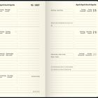 Kalender für April 2027, mit Notizzeilen für die Tage 14-20. Karfreitag und Ostersonntag sind markiert. Mehrsprachig.