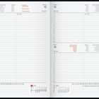 18. April, Freitag. Karfreitag. Woche 16. 19. April, Samstag. 20. April, Sonntag. Ostersonntag. Kalender mit Linien und Uhrzeiten.