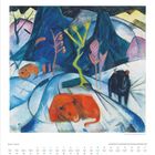 Text: „Januar“, „DUMONT'S GROSSER KUNSTKALENDER 2027“. Darstellung: expressionistisches Gemälde mit Büffeln in winterlicher Landschaft.