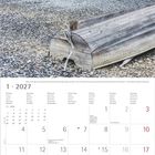 1∙2027; Blick auf die Ella-Insel, Grönland. Kalenderseite mit Foto einer Küstenlandschaft und Kalenderdaten für Januar.