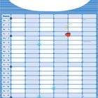 Kalender für Januar mit Spalte "Name". Illustration von Maus und Elefant im Schnee.