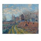 Alfred Sisley (1839 - 1899), White Hoarfrost, 1874. Impressionistisches Gemälde mit winterlicher Landschaft und kahlem Baum.