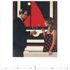 "17" und "1" markieren Wochentage. Illustration: Ein Mann zündet einer Frau in einem gepunkteten Kleid eine Zigarette an.