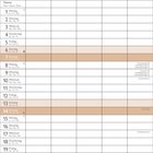 Kalender für Februar. Oben ein Holztablett mit Steinen und duftendem Rauch. Darunter eine Monatsübersicht.