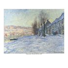 Claude Monet (1840–1926), Louvecourt under Snow, ca. 1878-81. Ein impressionistisches Gemälde einer verschneiten Landschaft.