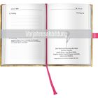 "Vorjahresabbildung" in der Mitte. Linke Seite: August 2026, Freitag 14, Samstag 15; Rechte Seite: 33. Woche, Sonntag 16, Zitat von George Edward Moore.