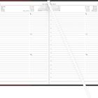 Kalender für Juni: Links 29. Dienstag, rechts 30. Mittwoch. Oben Uhrzeiten und Mondphasen. Jede Seite enthält Linien.