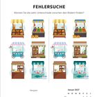 FEHLERSUCHE. Können Sie die zehn Unterschiede finden? 1. Januar 2027, Freitag. Illustrationen von Marktständen.