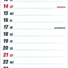 FEBRUAR 2027: Kalender zeigt Feiertage. Illustration: Bus, Kinder fragen "Justin, hast du auch den Aufsatz über Klimawandel dabei?!"