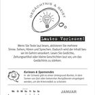 Gedächtnis & Geist: Lautes Vorlesen! Kurioses & Spannendes: Schweiz Bunker für Pflanzensamen. Kalender: Januar, 24 Donnerstag.