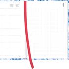 Kalenderseite mit Daten vom 11. bis 17. Januar in mehreren Sprachen, florales Muster in Blau und Weiß am Rand.