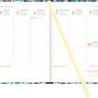 Ein Kalender mit den Tagen vom 4. bis 10. Januar in mehreren Sprachen, umgeben von buntem Musterrand.