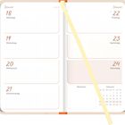 Kalenderseite für Januar, Woche vom 18. bis 24., mit Wochentagen, Notizfeld, Kalenderübersicht für Januar, farbiges Lesezeichen.