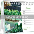 Text: "Vorjahresabbildung", "Januar", "Rosenkohl ernten: Frost tut gut!", "KW 1". Kalenderdarstellung mit Rosenkohlbeet.