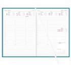 Ein Kalender zeigt die Woche vom 4. bis 10. Januar in Deutsch, Englisch, Französisch, Italienisch; Sonntag rot hervorgehoben.