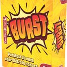 "BURST" in großer Schrift, darunter "Punktest du noch oder platzt du schon?" Auf gelbem Hintergrund. Logo von Pegasus Spiele.