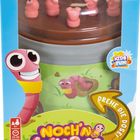"NOCH'N WURM BITTE!", "DREHE DIE DOSE!", bunte Verpackung mit Comic-Würmern und transparentem Deckel.