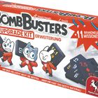 "BombBusters Upgrade Kit Erweiterung" und "+11 brandneue Missionen!" Oben Comic-Figuren, die schwarze Blöcke tragen. Ralph steht unten.