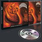 "Paradox", "Product of Imagination"; CD-Cover mit feurigem, abstraktem Motiv und schwebender Figur.