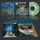 "Manilla Road Atlantis Rising" auf Cover und Vinyl. Fantasievolles Gemälde mit Schwert und Schädel, Plakatelemente im Hintergrund.