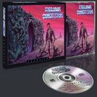 "Human Condition" und "Fearsick" steht auf einem CD-Cover. Eine Illustration zeigt eine unheimliche Figur neben einer Wand aus Schädeln und Knochen.