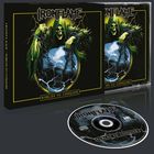 "Ironflame: Worlds to Conquer" steht oben. Grüne Skelettfigur hält Ketten um die Erde. CD-Hülle und CD sichtbar.